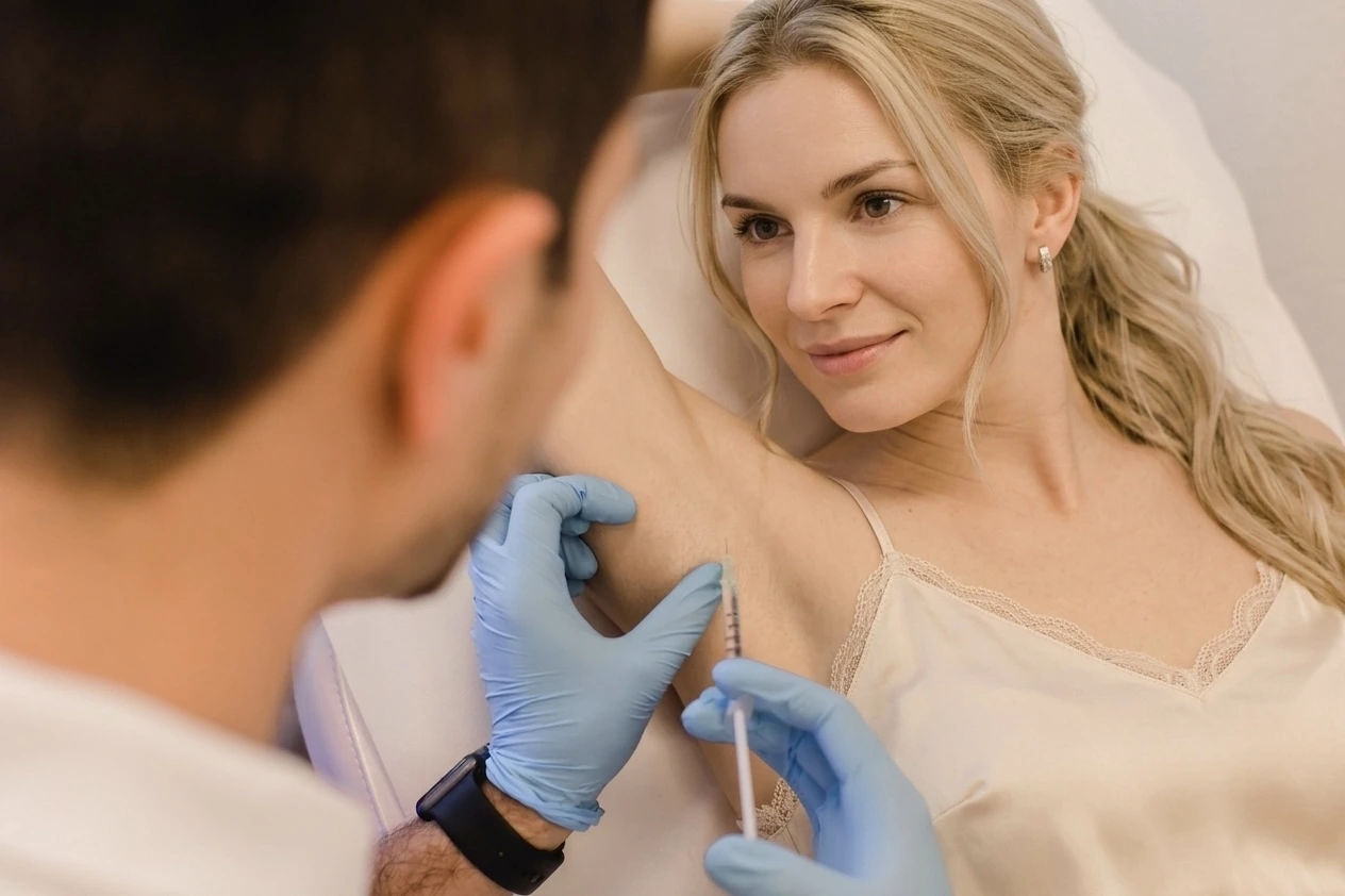 Botox Behandlung gegen starkes Schwitzen Hyperhidrose in Hannover